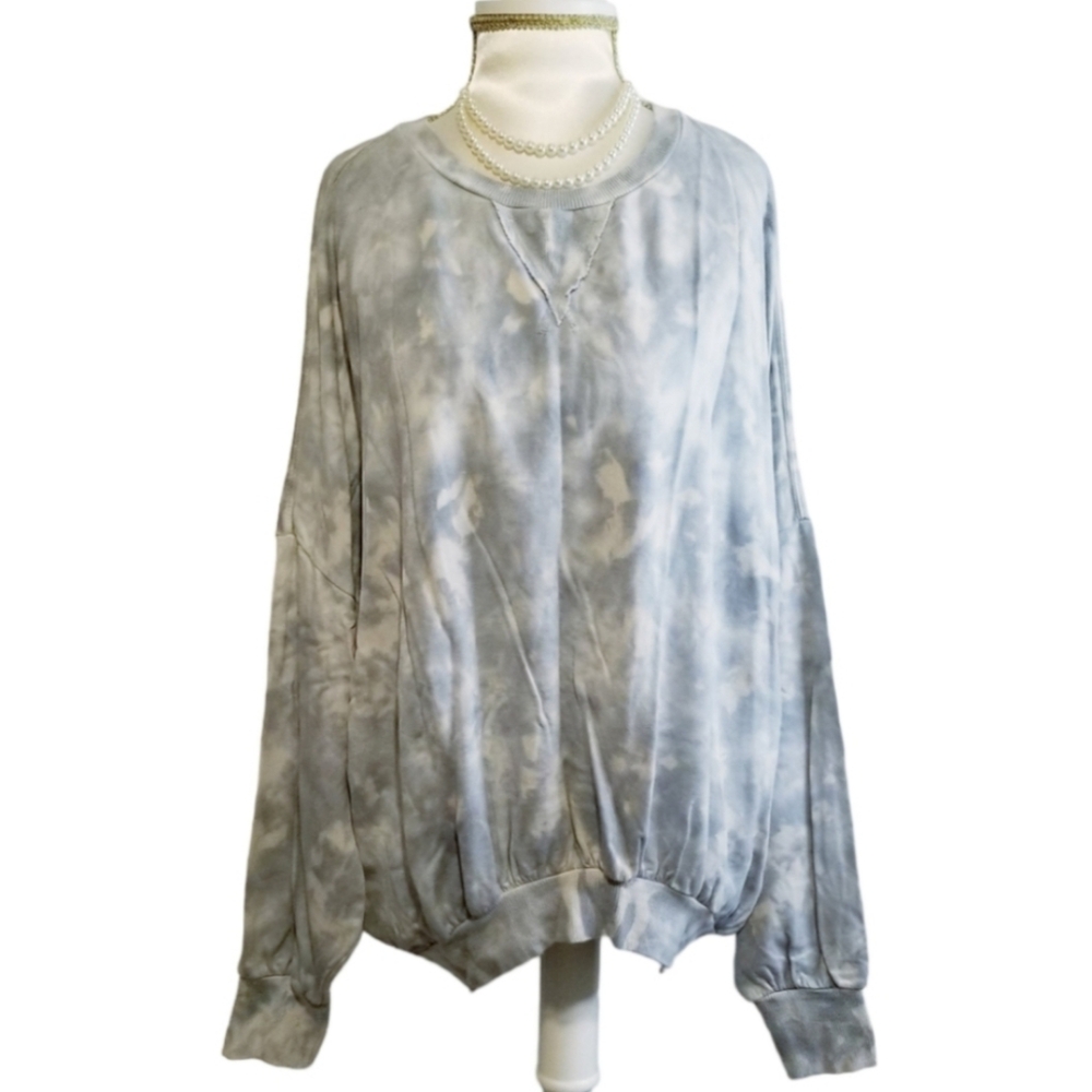 Young Fabulous & Broke Tie Dye Fleece Lined Soft Cozy Oversized Sweatshirt
